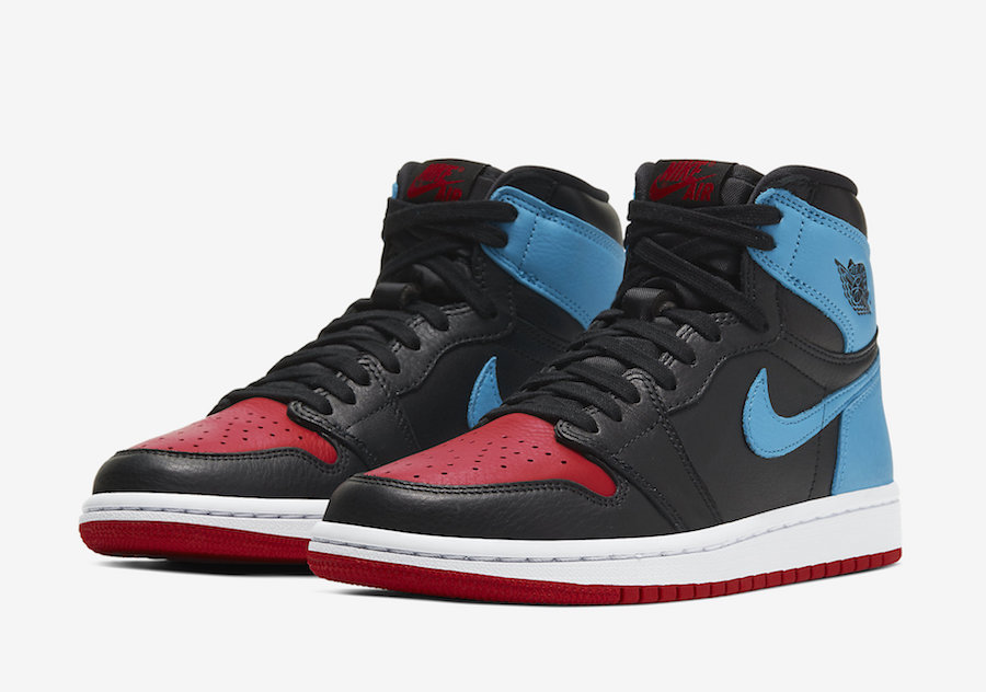 unc jordan 1 red and blue